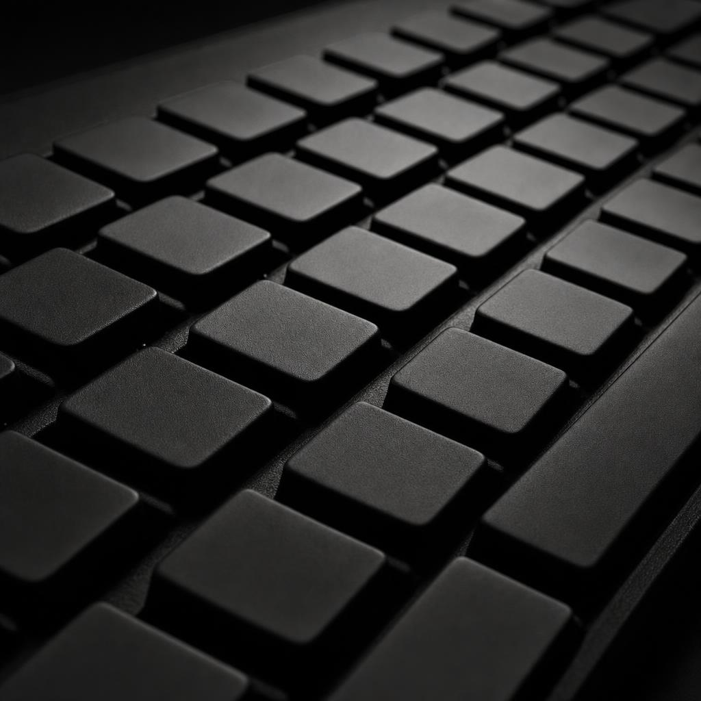 Blank keyboard with no keycap labels